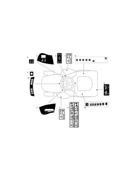 Labels (1/2) OM 91PLUS/14,5K H France Cat.2011 Garden tractor