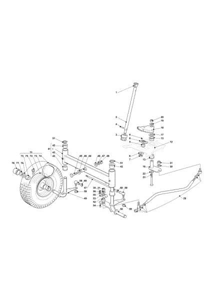 Steering arm OM 101C/16K H Cat.2011 Garden tractor