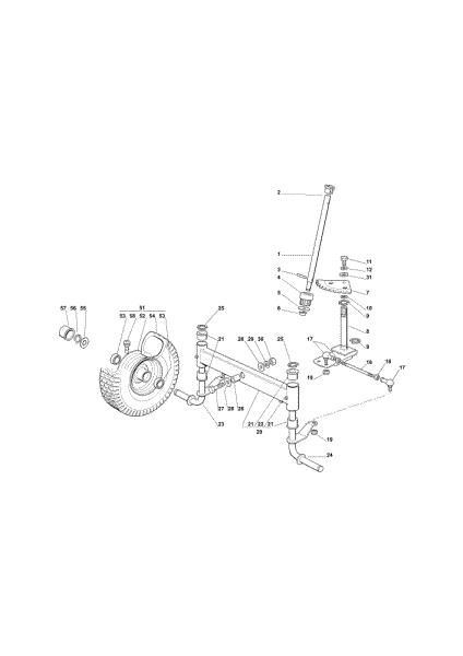 Steering arm OM 72C/13H Cat.2011 Garden tractor