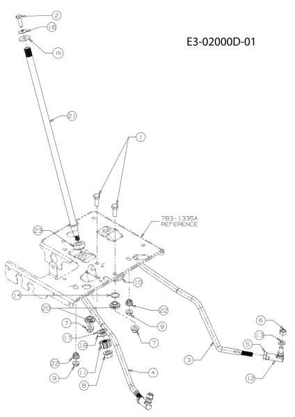 Steering assembly KROSSER 92/16 H Cat. 2011 (13XXXXXX636) Garden tractor