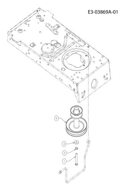 Lever and engine pulley KROSSER 92/13 T Cat.2011 Garden tractor