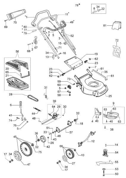 Illustrated parts list G 48 TK ALLROAD (K650) Lawnmower