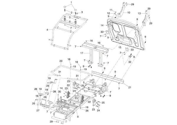 Frame MISTRAL 72/13 H (4in1) e EURO 5 Garden tractor