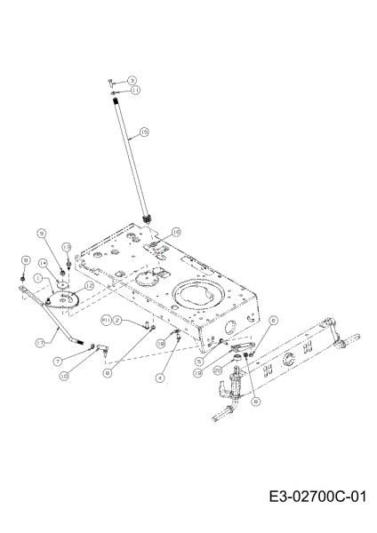 Steering assembly TORNADO 108/18,5 H Cat.2012 Garden tractor