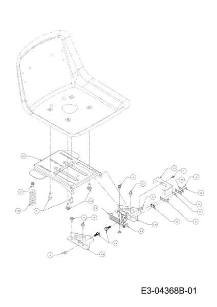 Seat support TORNADO 108/18,5 H Cat.2012 Garden tractor