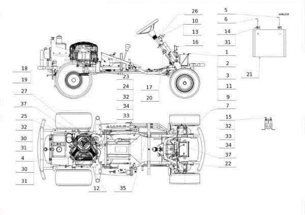 Electrical parts APACHE 92 EVO Cat.2012 Garden tractor