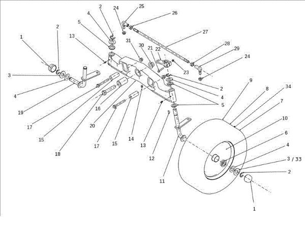 Front axle OM 106J/18H Cat.2012 Garden tractor