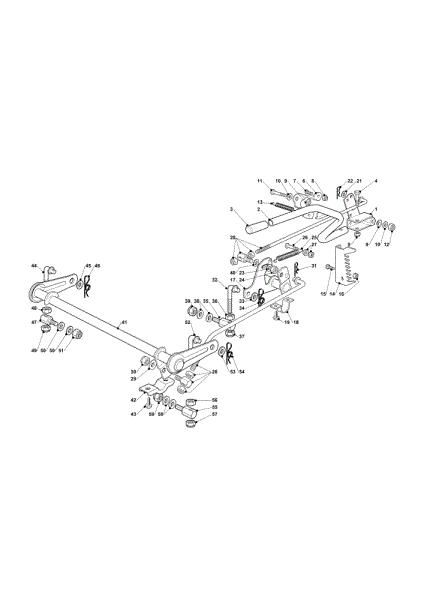 Cutting plate lifting OM 91PLUS/14,5K M Cat.2012 Garden tractor