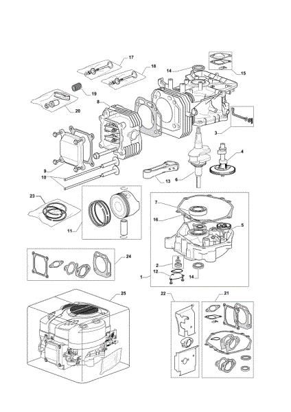 Motor assy OM 101C/16K M Cat.2012 Garden tractor