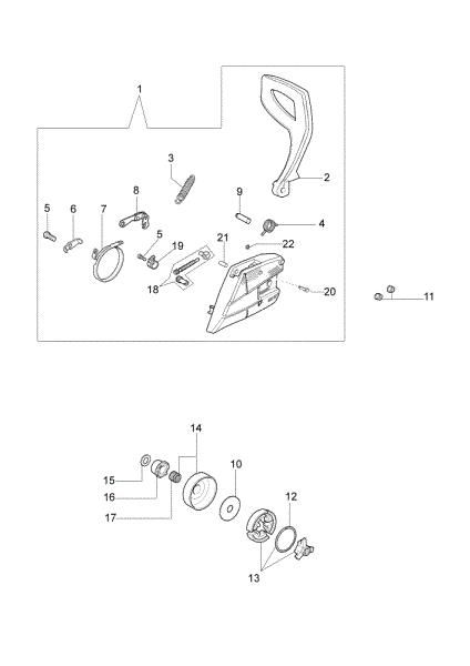 Clutch and brake GS 440 (Euro 2) Chainsaw