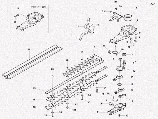 Blades assy HC 280 XP Hedgetrimmer