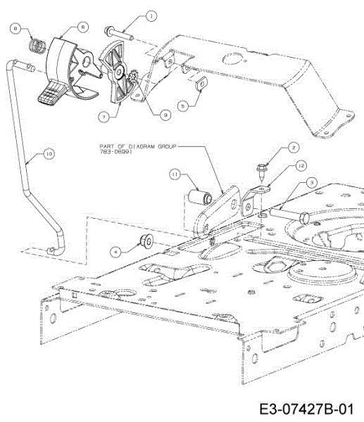 Pedals TORNADO 97/13 T Cat.2013 Garden tractor