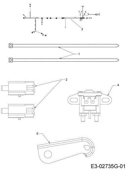 Electric diagram (1/2) TORNADO 97/13 T Cat.2013 Garden tractor