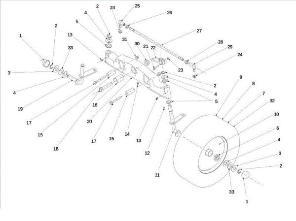 Front axle OM 106S/17,5H Cat.2013 Garden tractor