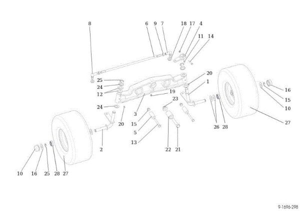 Front axle OM 92S/16H Cat.2013 Garden tractor