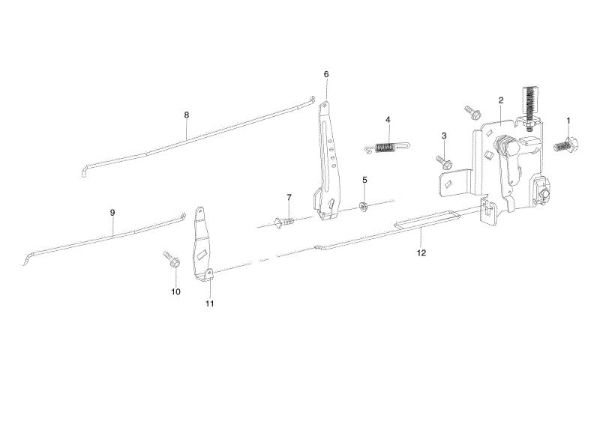 Control lever OM 105/16 K H Garden tractor