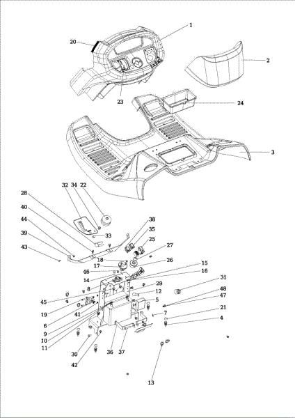 Dashboard OM 106/18 H Cat. 2015 Garden tractor