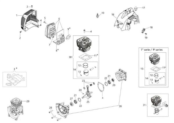 Engine BC 270 S (Ø 26) Brushcutter
