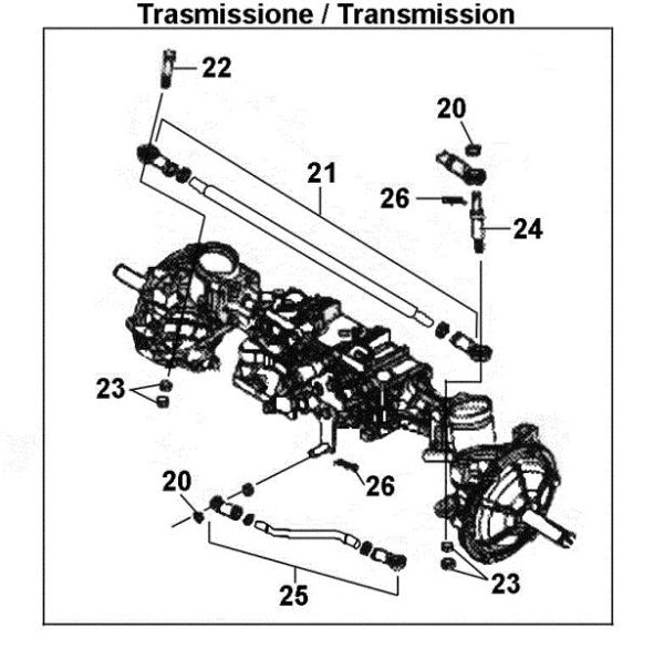 Front axle transmission APACHE 92 4x4 EVO Cat.2016 Garden tractor