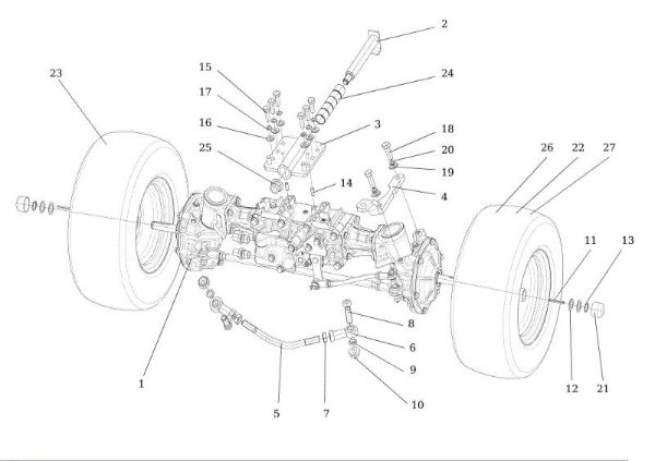 Front axle CHEYENNE (B&S) Cat. 2016 Garden tractor