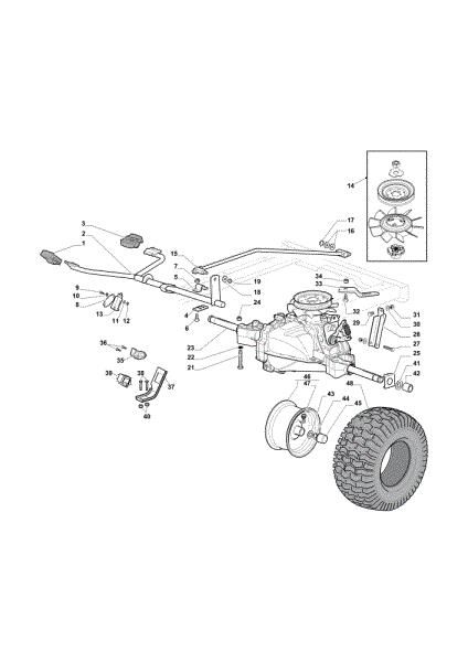 Transmission OM 84/14,5 K H Cat. 2017 Garden tractor