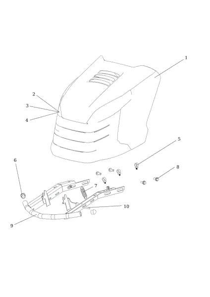 Hood (2/2) OM 106/22 H Cat. 2017 Garden tractor