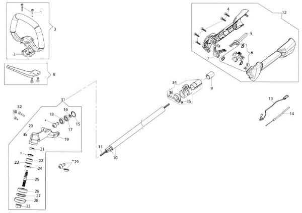 Transmission BC 241 S Brushcutter