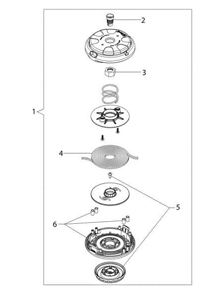 Illustrated parts list (Head "Speed&Go") BC 241 T Brushcutter