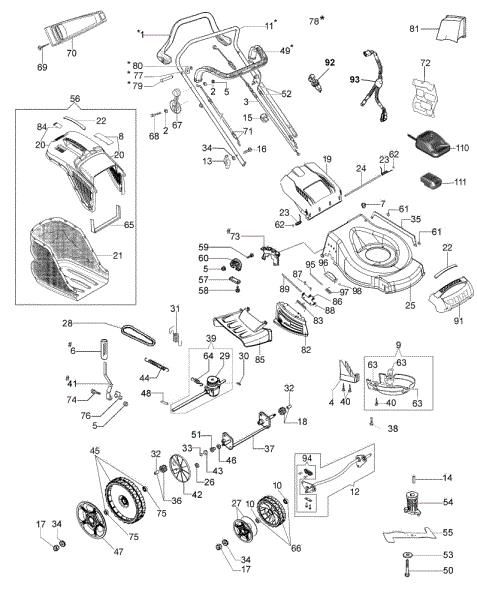 Complete illustrated parts list G 48 TBXE ALLROAD PLUS 4 (2018) Lawnmower