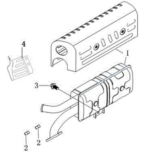 Muffler MH 198 RK (K800 HC) 35cm Rotary tiller