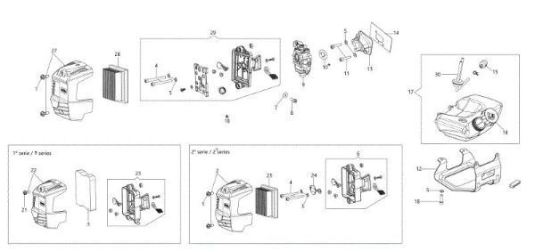 Tank and air filter BCH 400 T Brushcutter