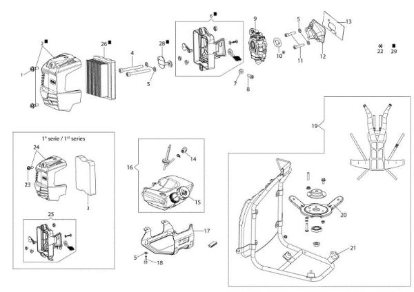Tank / Frame (Low) BCH 40 BP Brushcutter