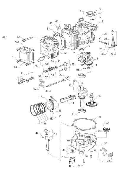 Motor assy OM 84/14,5 K H Cat. 2019 Garden tractor