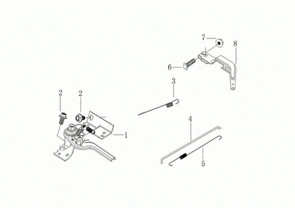 Control lever MH 175 RKS (K800 HT - EURO5) Rotary tiller