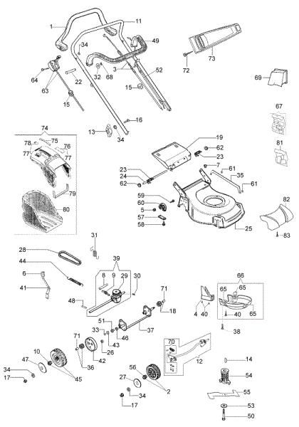 Complete illustrated parts list G 53 TK COMFORT PLUS (K655) EURO 5 Lawnmower