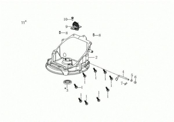 Crankcase cover GV 53 TK ALL ROAD 3 (K655) EURO 5 Lawnmower