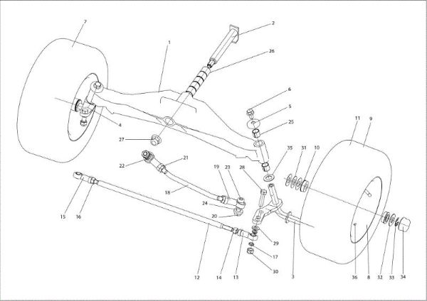 Front axle APACHE 92 EVO Cat.2020 Garden tractor