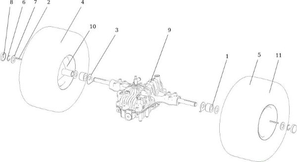 Rear axle APACHE 92 EVO Cat.2020 Garden tractor