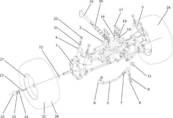Front axle APACHE 92 4x4 EVO Cat.2020 Garden tractor