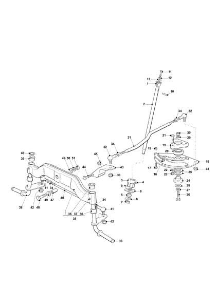 Steering arm OM 123/22 V Cat. 2021 Garden tractor