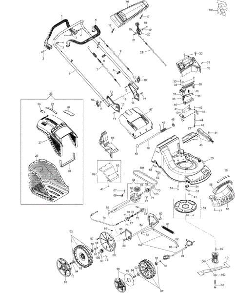 Illustrated parts list MAX 53 TBD ALLROAD ALUMINIUM Lawnmower