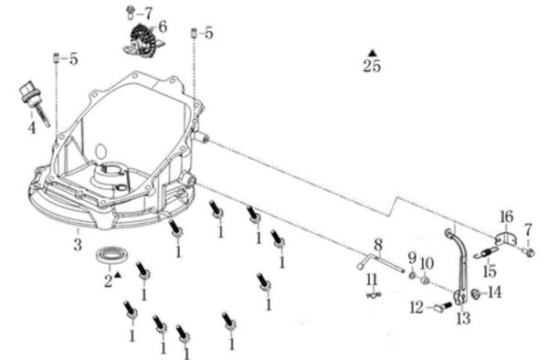 Crankcase cover G 48 PK COMFORT (K450) Lawnmower