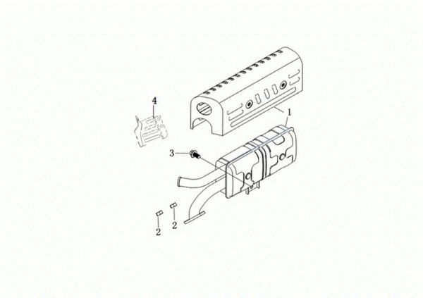Muffler MOTORE K800 H (EURO 5) Engine K800 H (EURO 5)