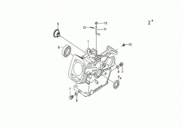 Crankcase MOTORE K800 H (EURO 5) Engine K800 H (EURO 5)