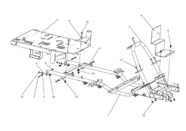 Frame APACHE 92 EVO Cat.2022 Garden tractor