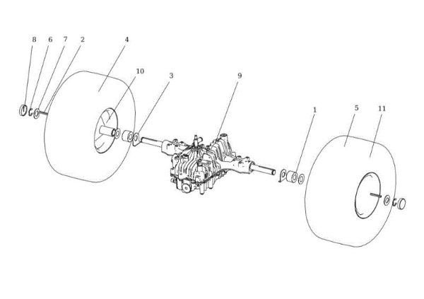 Rear axle APACHE 92 4x4 EVO Cat.2022 Garden tractor