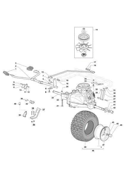 Transmission OM 84/14,5 K H Cat. 2023 Garden tractor