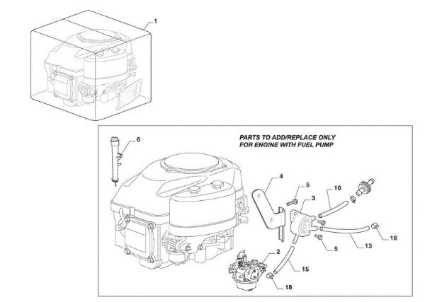 Engine GLX 14-98HS Garden tractor