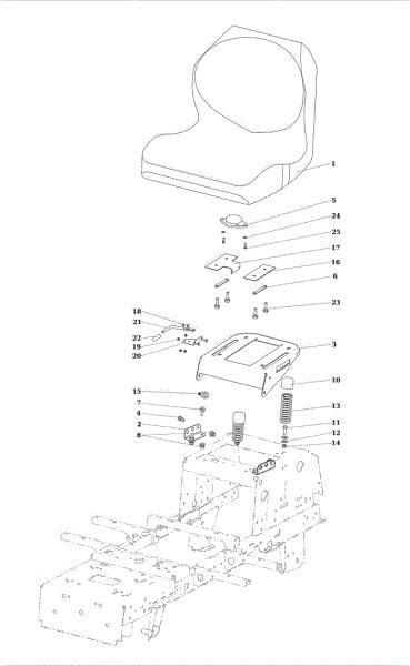 Hood (1/2) OM 106/24 KH (K2400AVD V-Twin - EURO5) Cat. 2023 Garden tractor