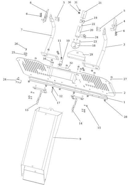 Chute and collector assy OM 106/22 H Change Cat. 2023 Garden tractor